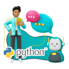 Умный чат-бот на Python - КИБЕРшкола программирования для детей, компьютерные курсы для школьников, начинающих и подростков - KIBERone г. Коптево