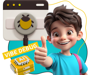 Тестирование & Vibe Debug. Охотники за багами - КИБЕРшкола программирования для детей, компьютерные курсы для школьников, начинающих и подростков - KIBERone г. Коптево
